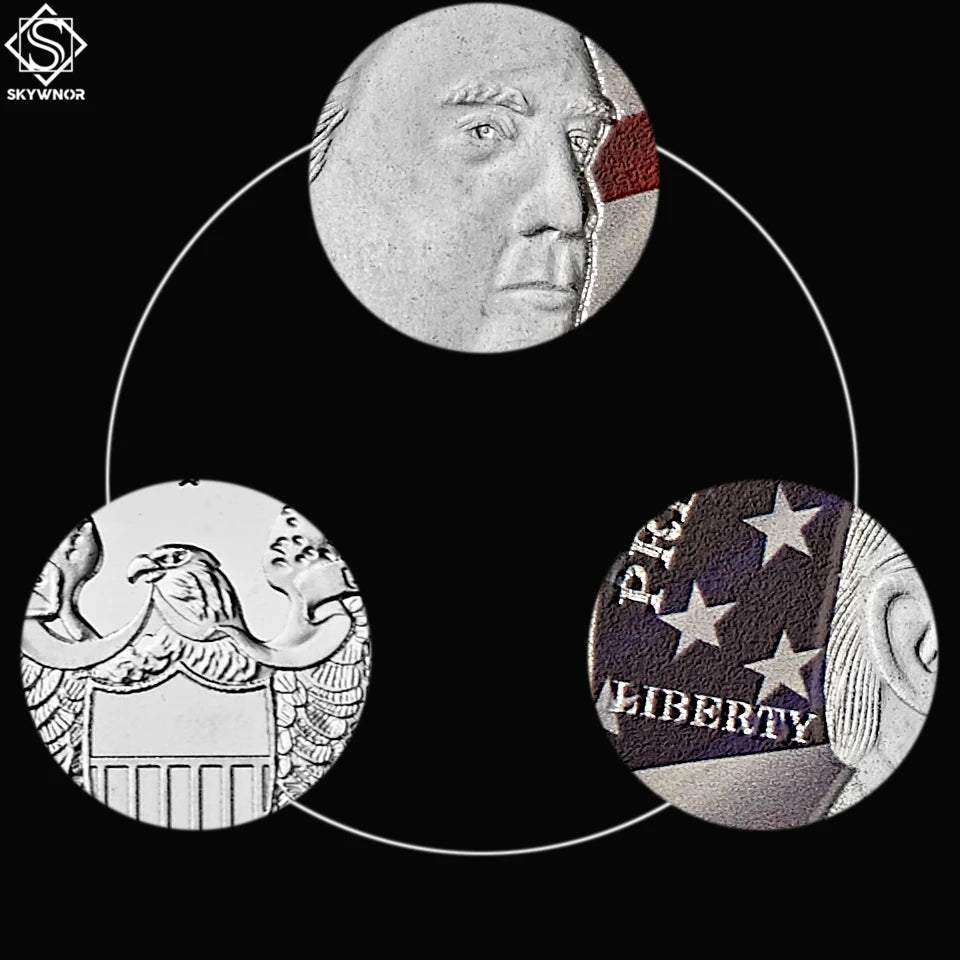 US President Trump Make America Great Again Silver Coin Collect -In God We Trust