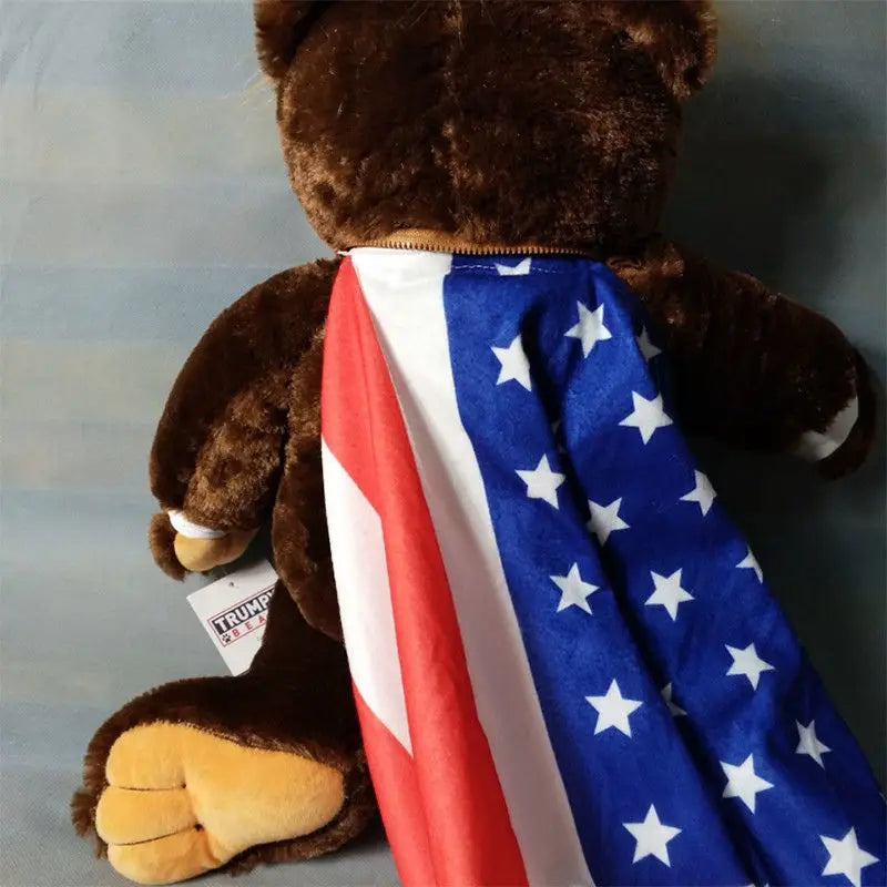 Donald Trump Plush Bear With Flag Cloak