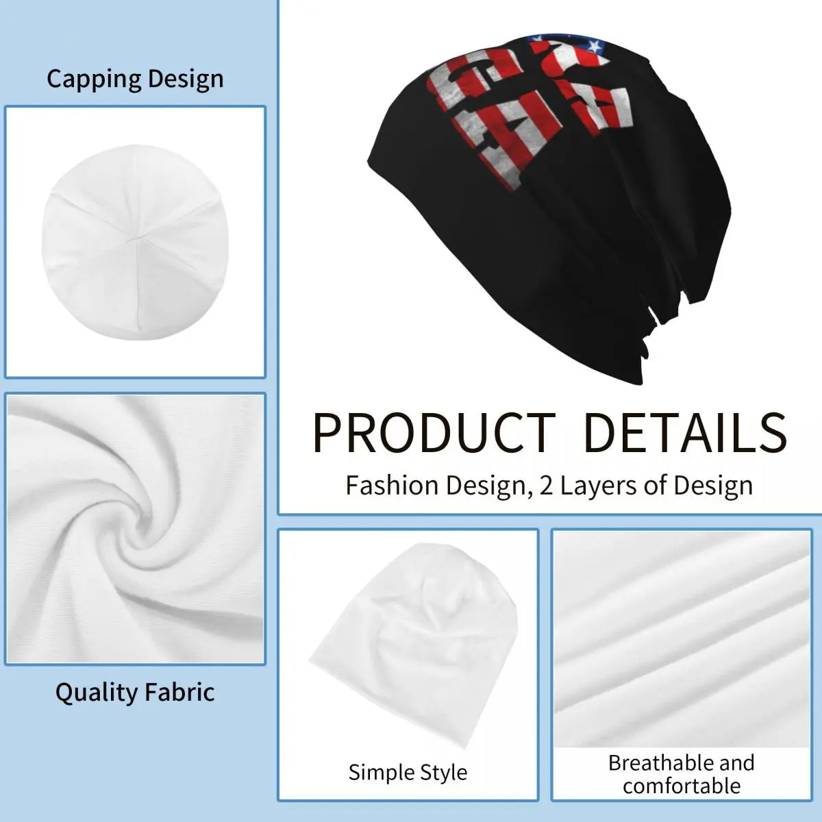 Stars and Stripes Ultra MAGA Beanie