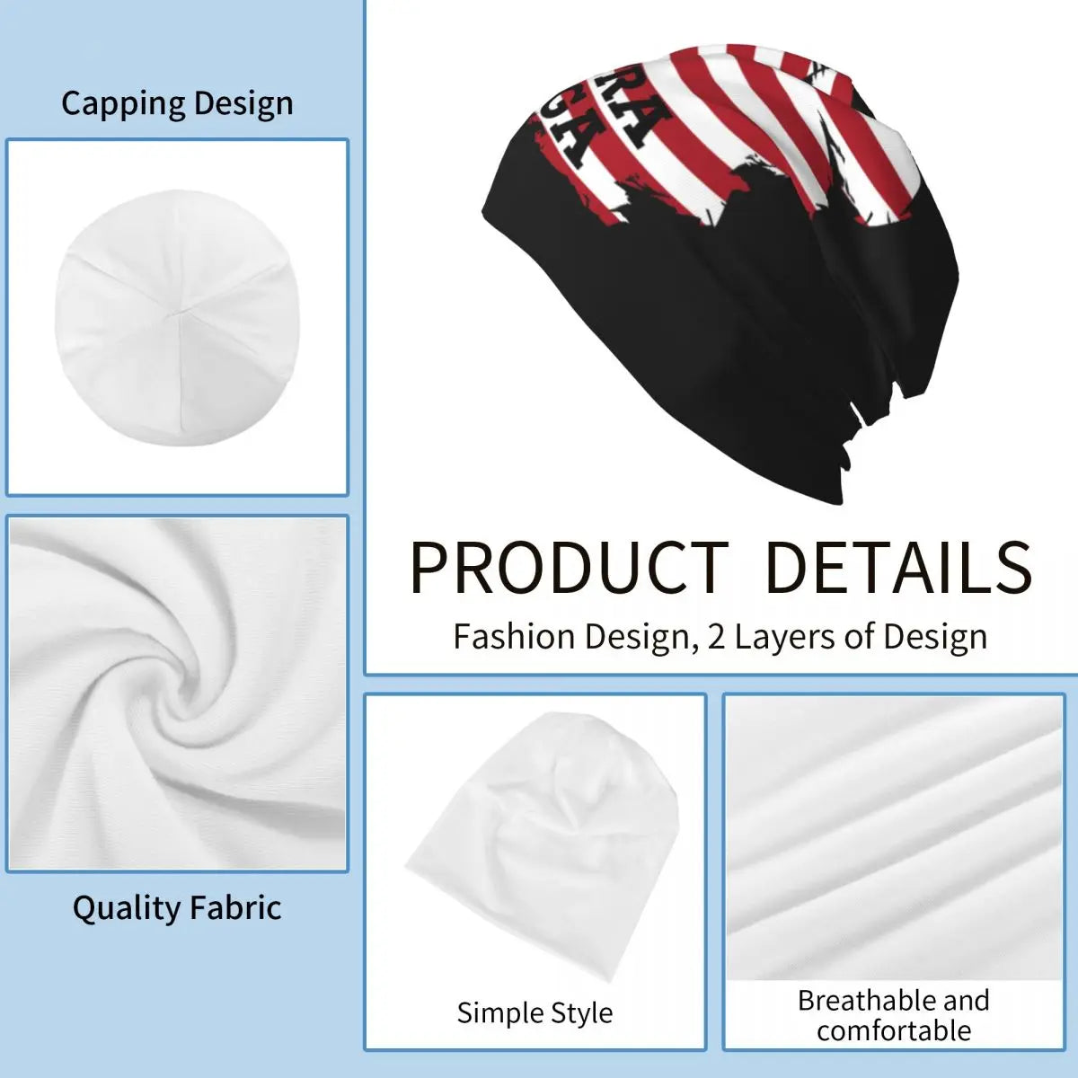 American Flag Ultra MAGA Beanie